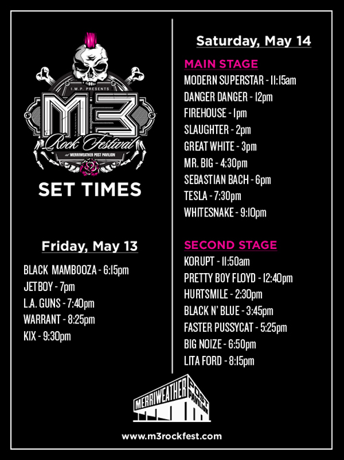"M3 Rock Festival 2011" Set Times