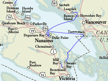 Vancouver - Nanaimo Map