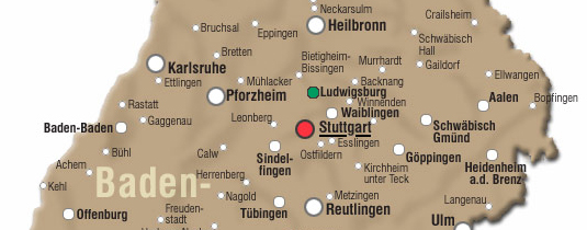Ludwigsburg/Stuttgart, Germany Map